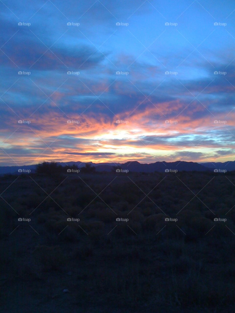 Arizona Dusk. Arizona Sunset