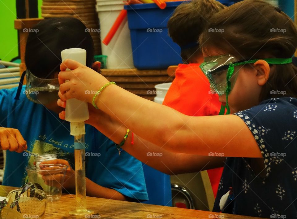 Children Studying Chemistry