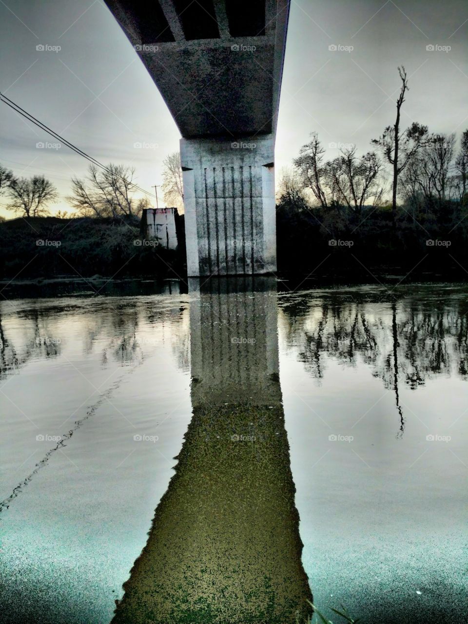 Under a bridge