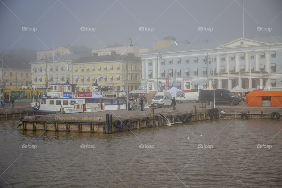 marketsquare in the fog