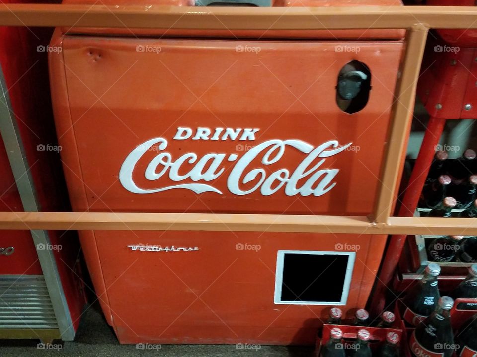 Vintage Coca-  Cola.  vending machine