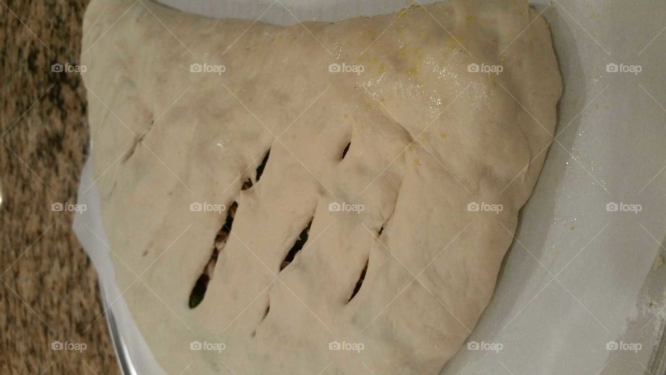 Unbaked Calzone