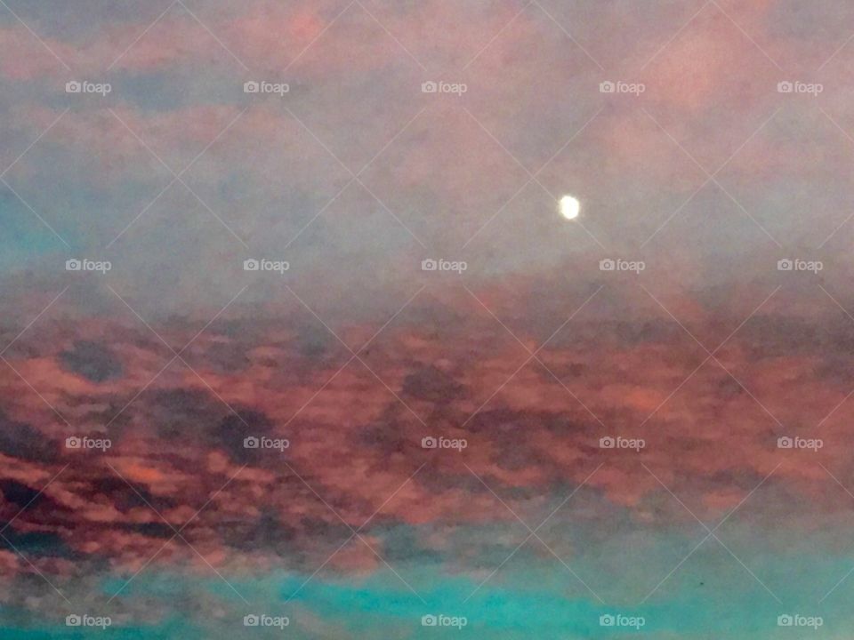 Sunset with haze, super moon & amazing coloring.