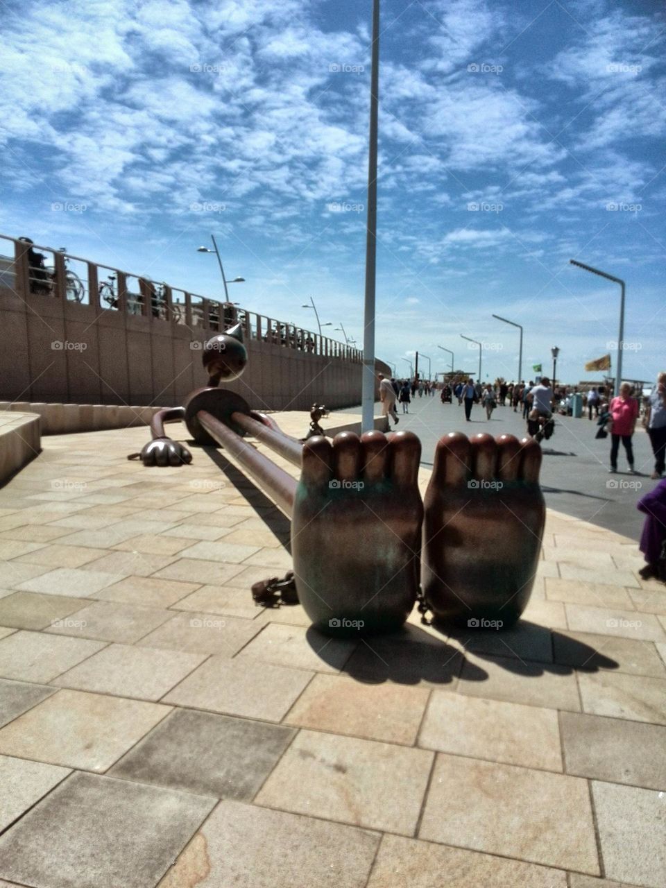 Tom Otterness funny sculpture in Scheveningen