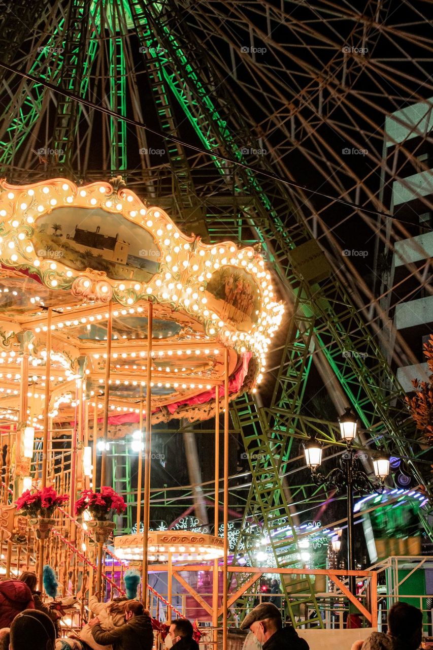 carousel at the christmas market