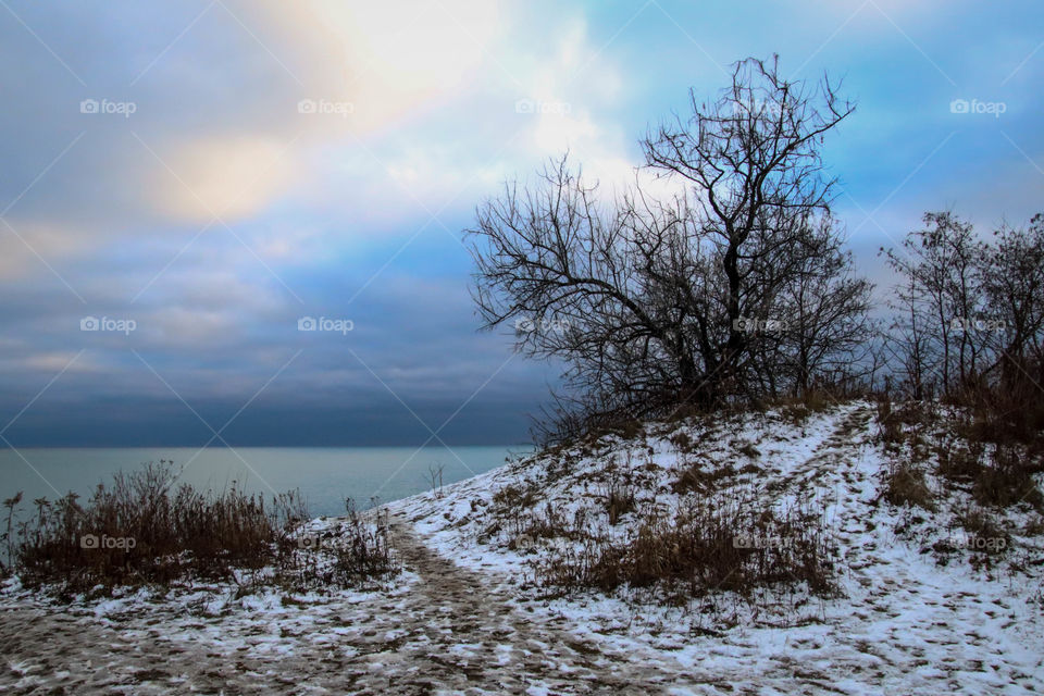 Hiking in winter