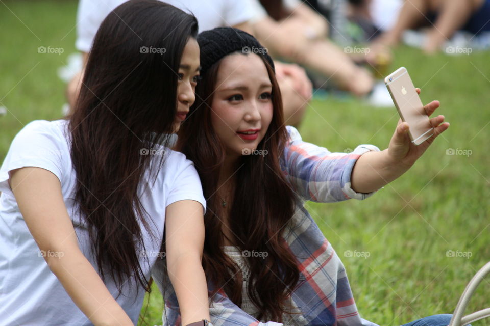 Japanese girls at the park