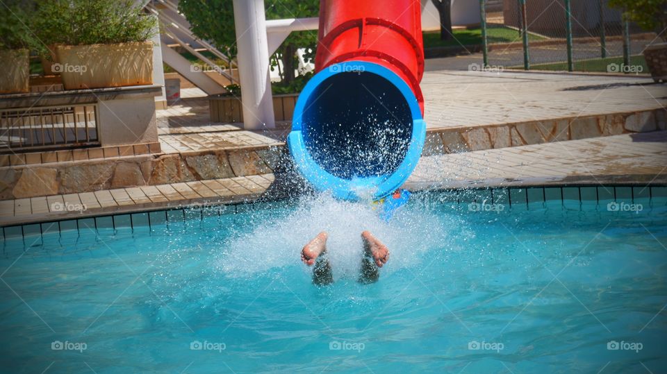 piscina pool waterslide tobogã