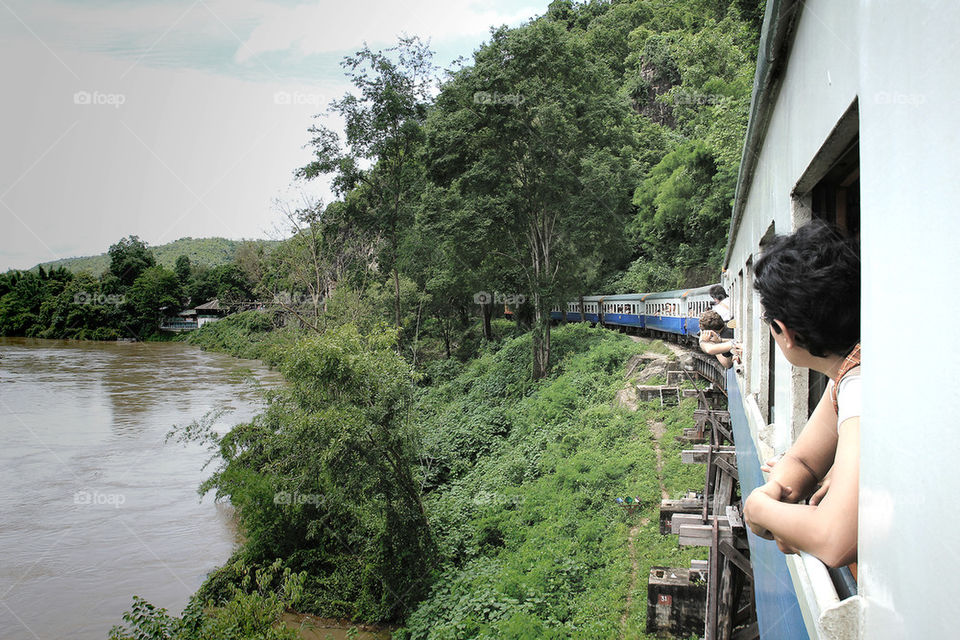 Death Railway in Kanchanaburi ,Thailand.