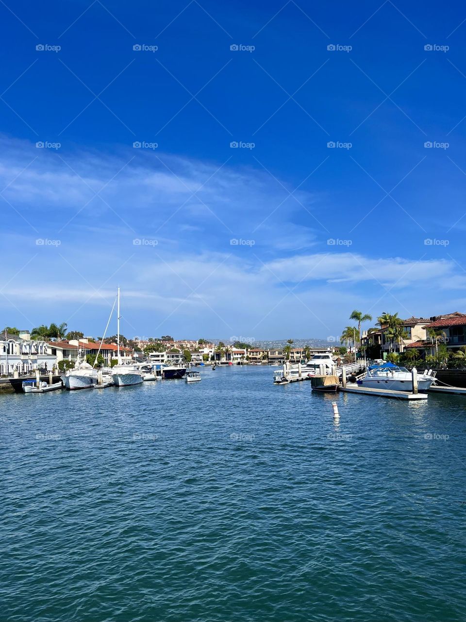 View of Linda Island from the Entrance Channel in Newport Beach California 