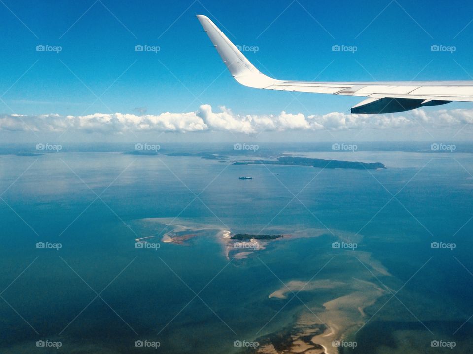 from A to B over Todos os Santos Bay, Bahia, Brazil