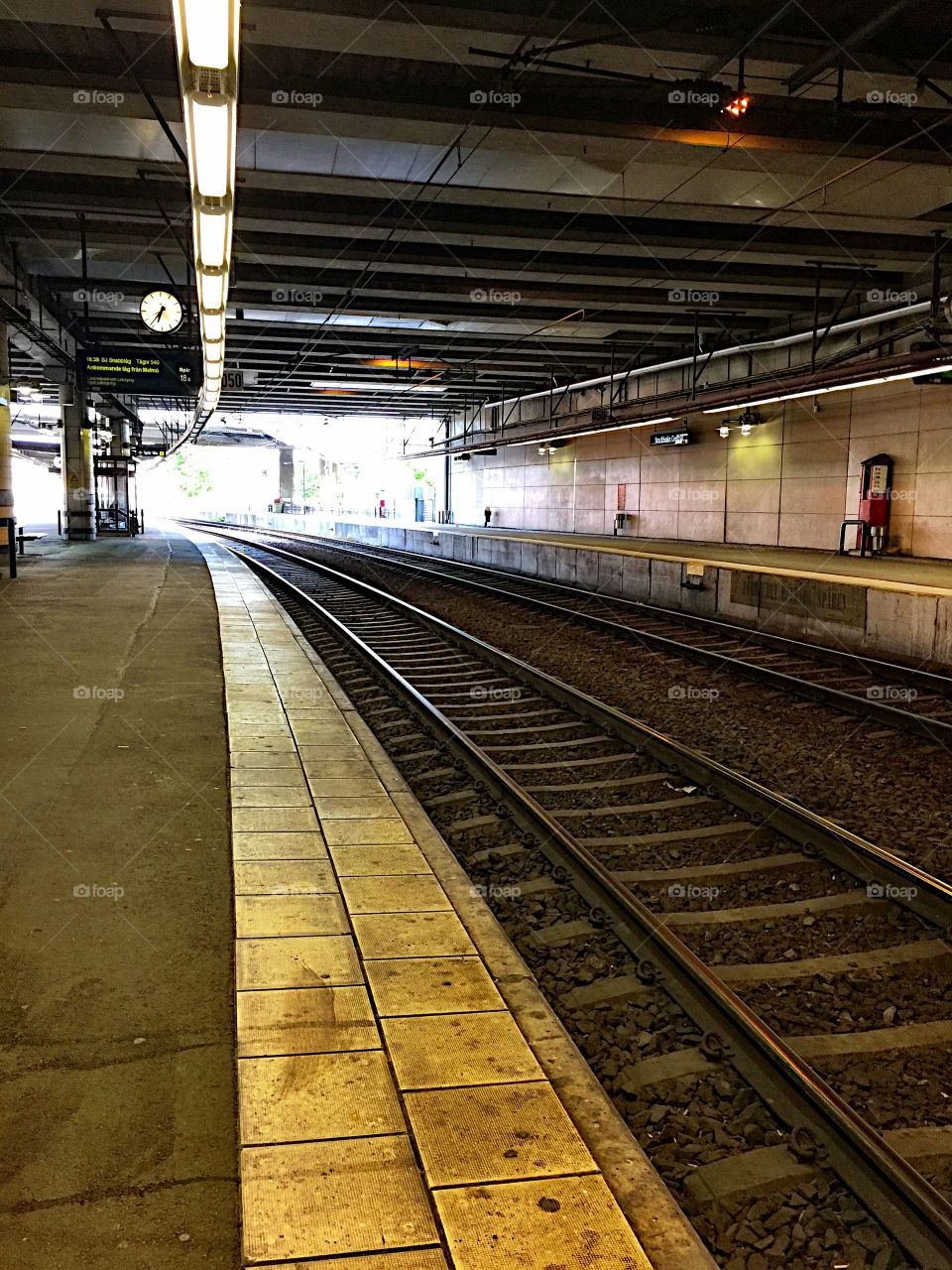 The platform and train tracks! 