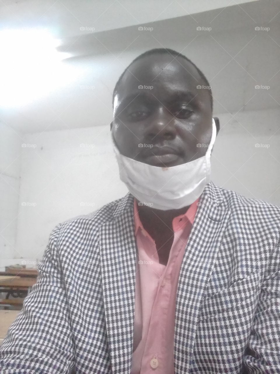 English teacher taking a breath of pure air after ours of teaching