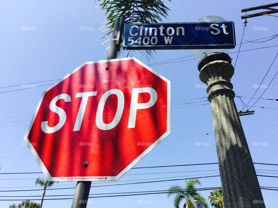 Stop Sign on Clinton Street
