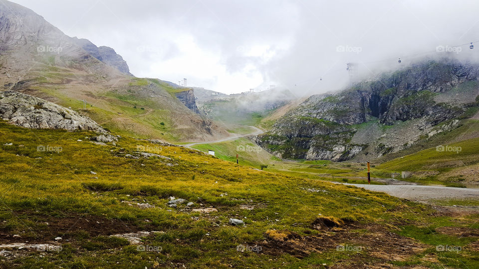 Landscape in Mont-de-lans in France