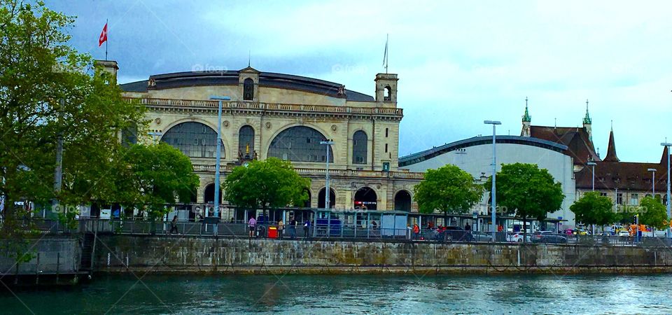 Zurich main station building 