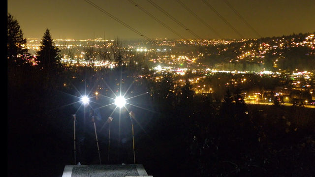 Night Hiking the Coquitlam "Crunch"