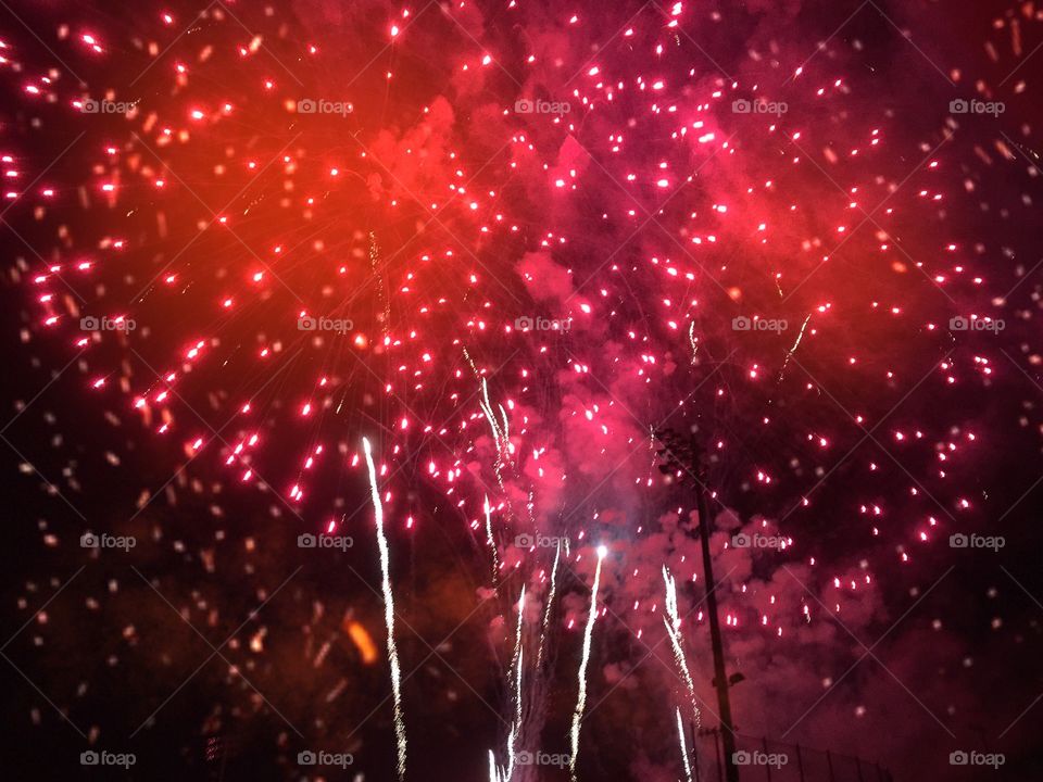 Red fireworks 