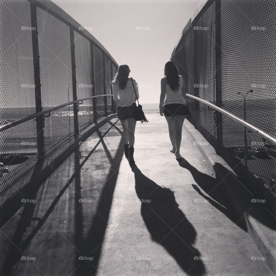 Strolling to the beach 