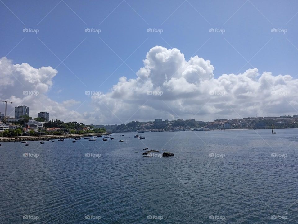 cloudscape over Porto city and Ouro river