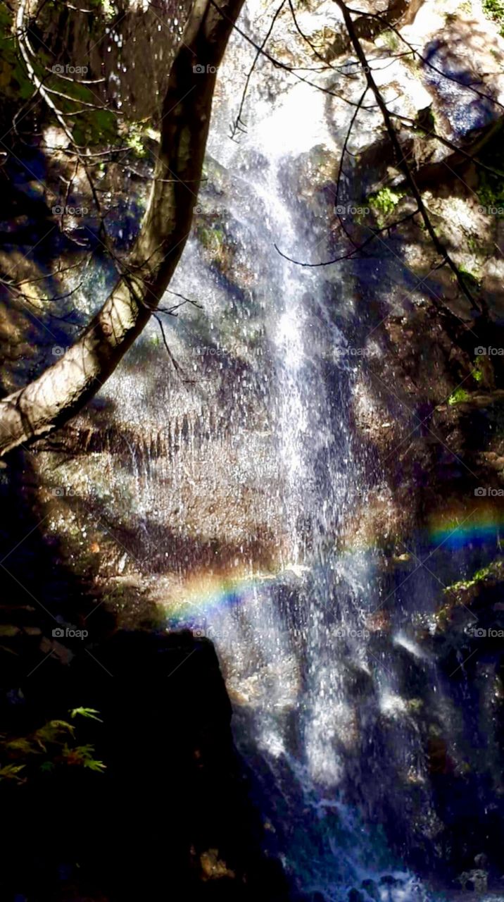 Waterfall Rainbow Kakopetria mountain Cyprus 2020