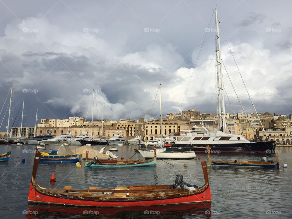 The harbor in Malta