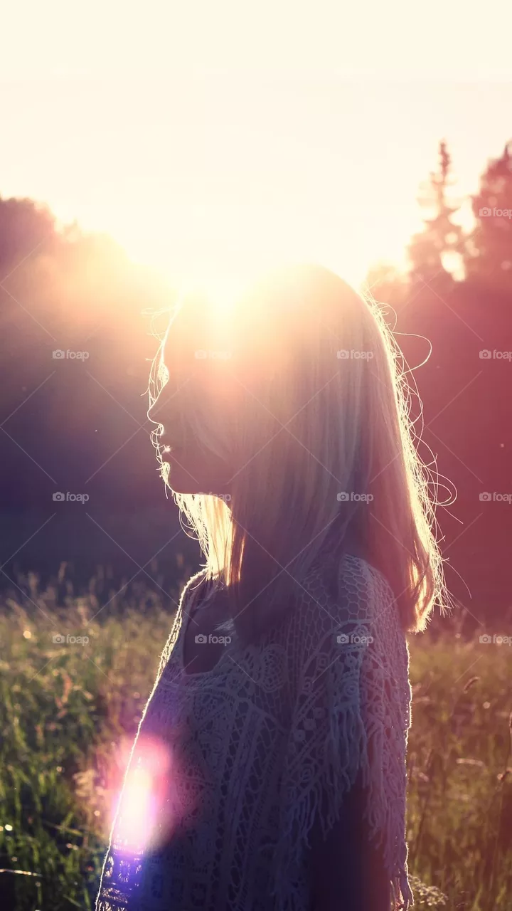 Girl under the sun