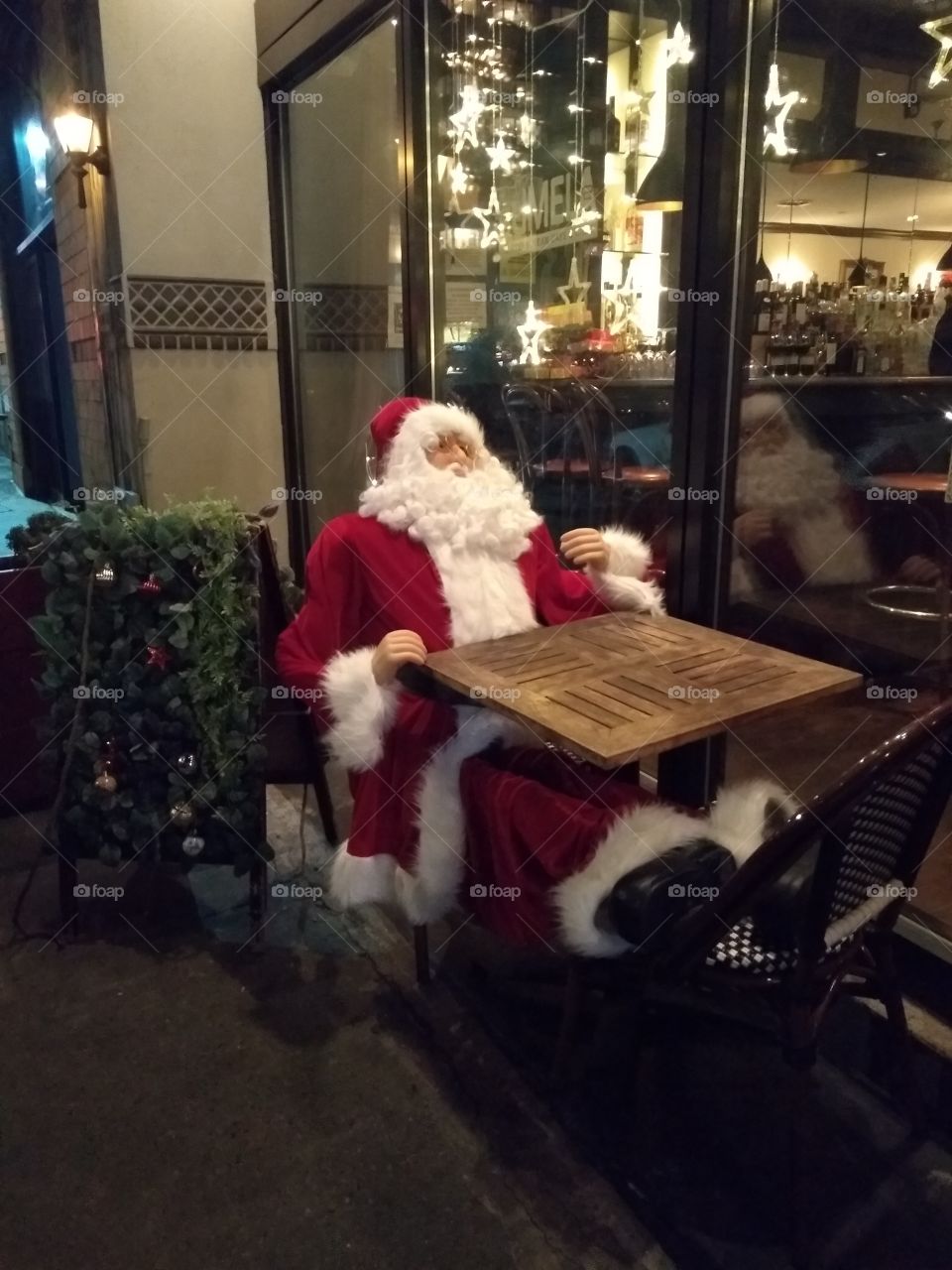 Mannequin of Santa Taking a Rest