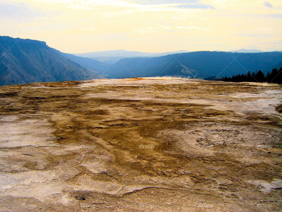 yellowstone mountains desert by refocusphoto