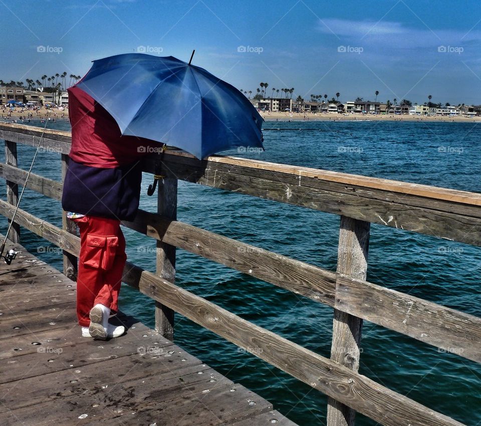 The blue umbrella