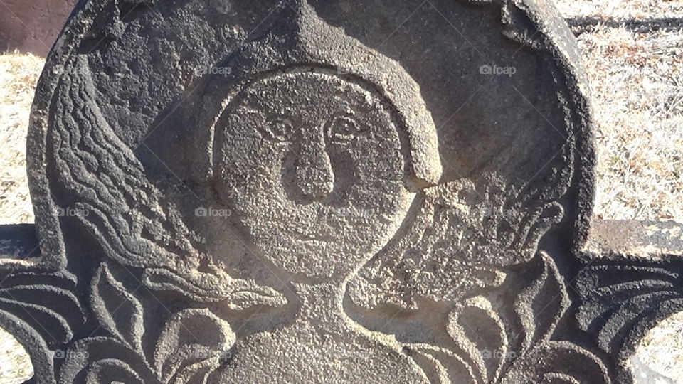 Old graveyard tombstones