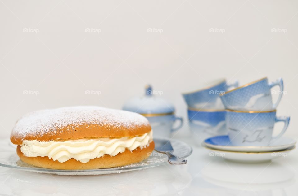 High angle view of sweet food