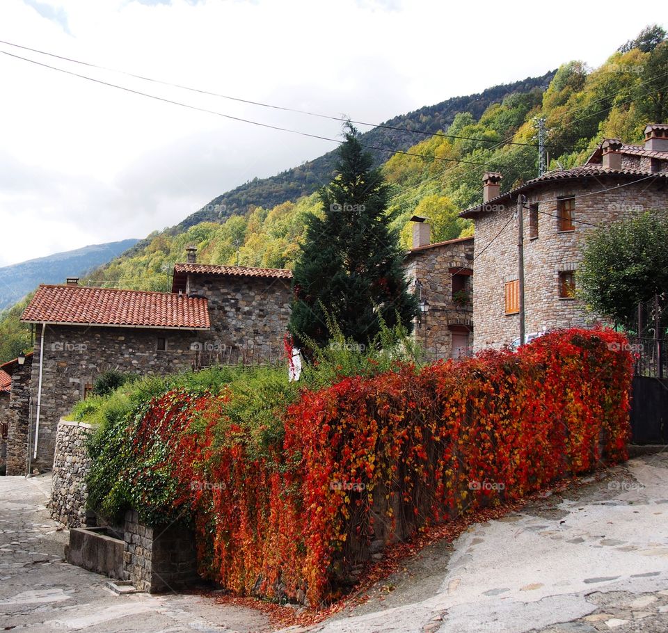 Autumn in catalan village