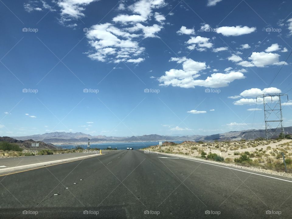 Road sky landscape 