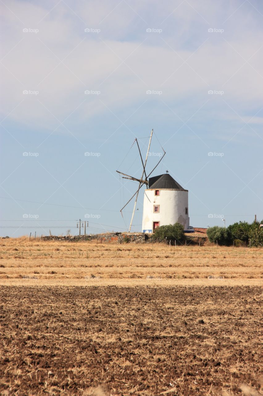 Windmill in Evora in Portugal