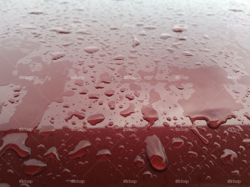 The sun is finally brightening a dreary, rain covered day.