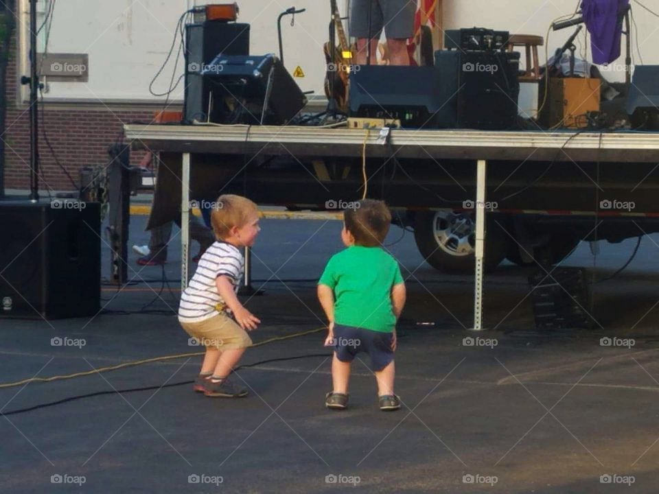 Groving to the music