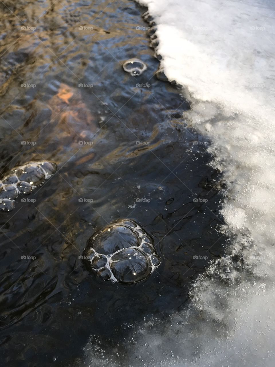 Cold water bubbles