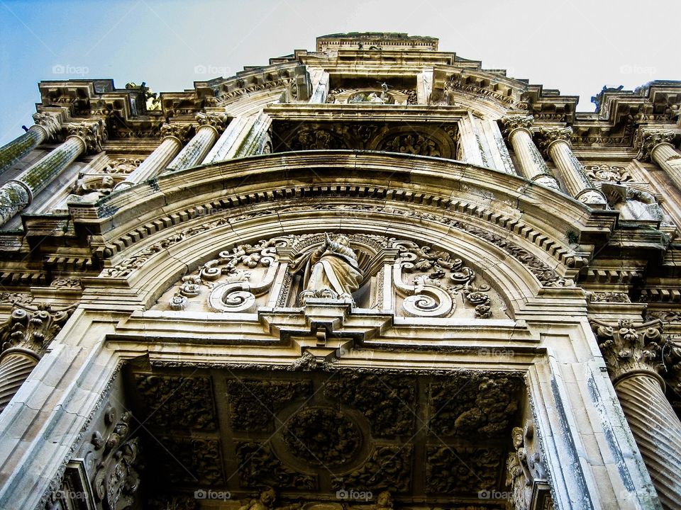 Low angle view of ornate entrance