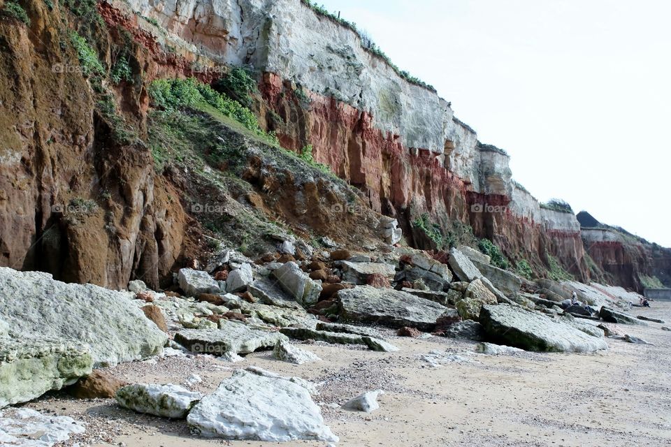 Walking the bed of the sea -Hunstanton, UK