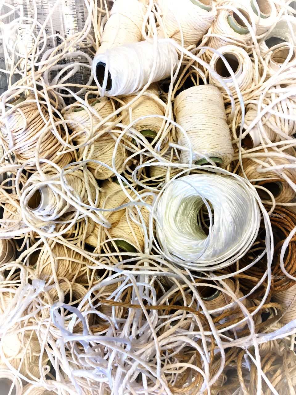 Box of string reels