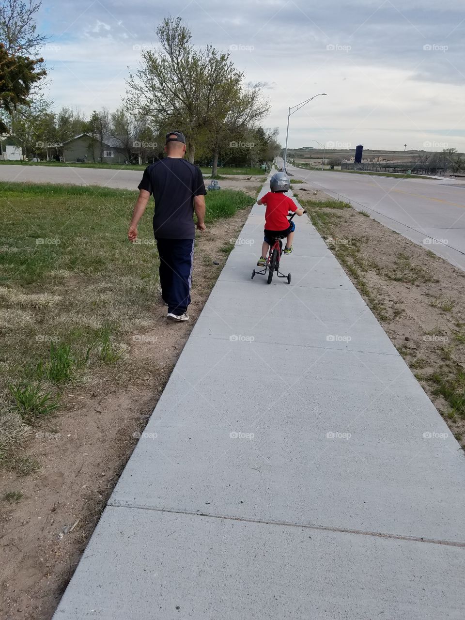 Learning to ride a bike with Dad