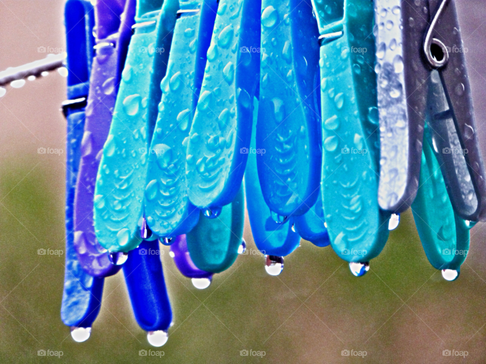 blue rain colour drops by Raid1968