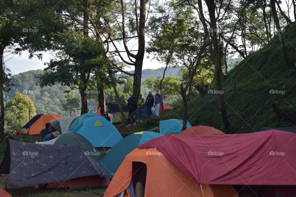 Camping in Puncak Bogor with a cool natural atmosphere.  Sunday 14 May 2023