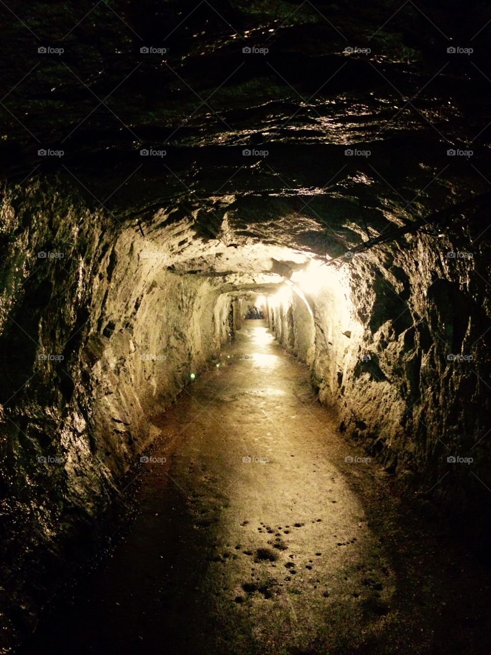 Tunnel at the mining factory. Wet and Scary!