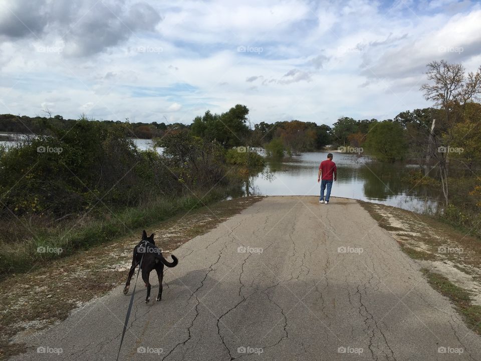 Flooded road