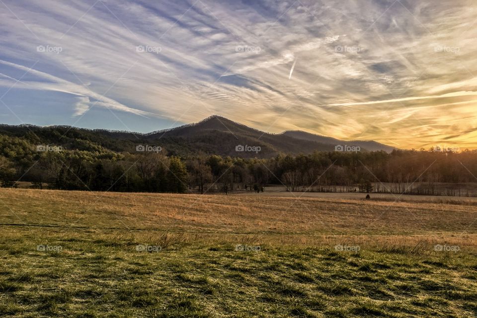 Scenic view of the Great Smoky Mountains in Tennessee 