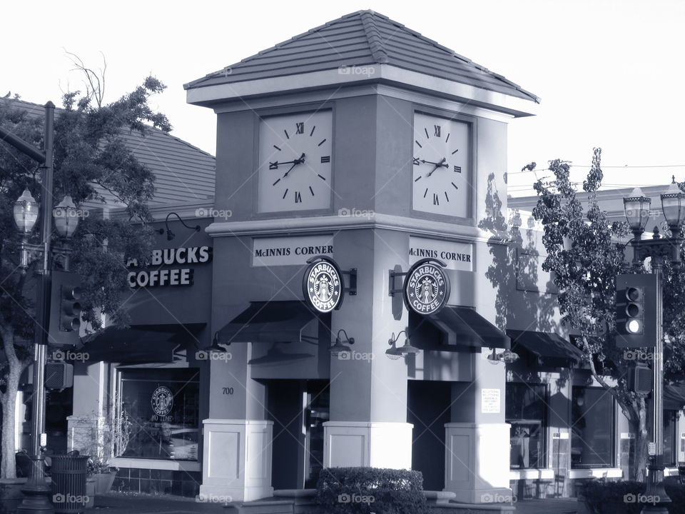 black and white architecture. in Old Town Fairfield California