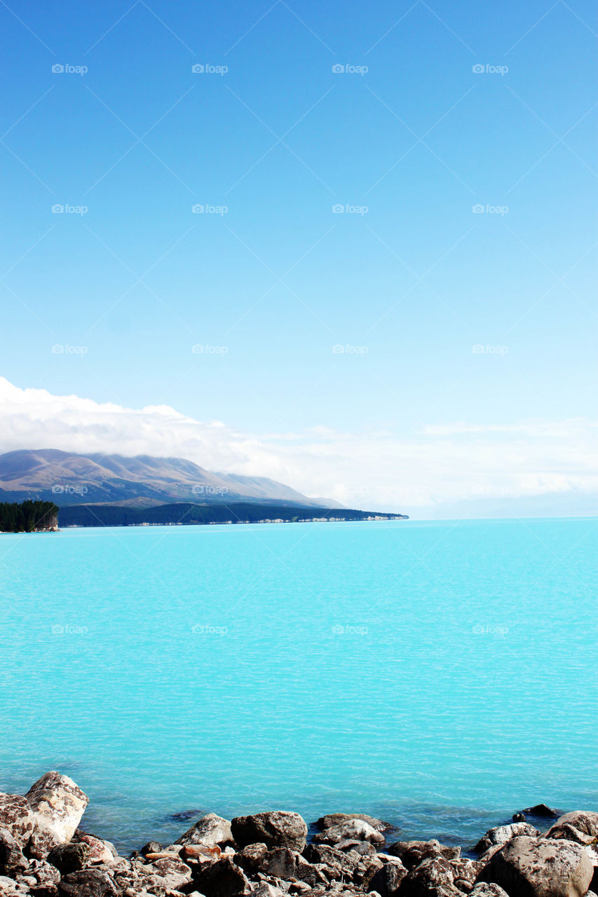 Beautiful view of a island against clear sky