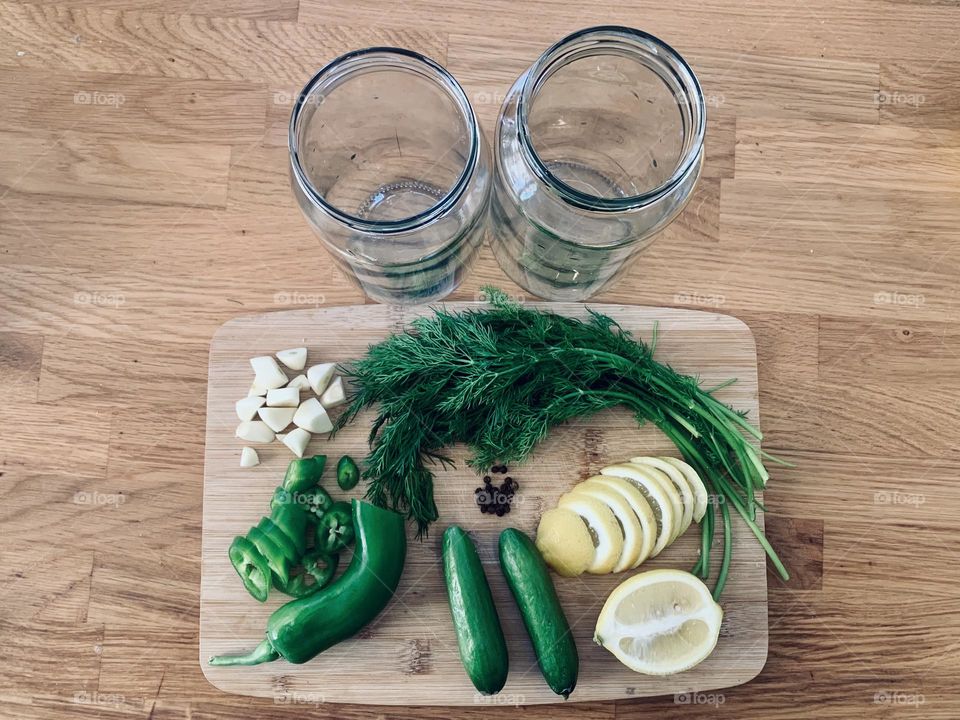 Homemade pickles desk